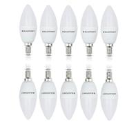 Blaupunkt LED E14 Light Bulb - Candle - Daylight Lighting - 7W - Small Edison Screw - Equivalent of 50W - Frosted - Natural White 4000K - 595 Lumens - Energy and Cost Saving Light - Pack of 10