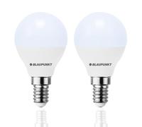 Blaupunkt E14 LED Light Bulb Golf Ball | G45 Shape Frosted | 6W Replaces 50W | 510 Lumens | 6000K Cool White | E14 Screw Base | Non-Dimmable | High-Quality E14 LED Set - Pack of 2