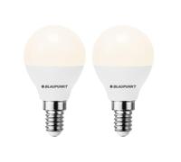BLAUPUNKT E14 LED Mini Globe 6W 520 Lumens 2700K Warm White Frosted, 2-Pack