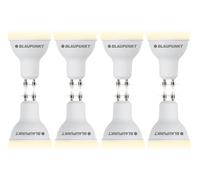 Blaupunkt LED GU10 Spot LED lamp, 5W, Replaces 50W Incandescent, Warm White 2700K, Yellow Light, Non-dimmable, 500 Lumen, Light Bulb, Room Lighting, 8 Pieces (Pack of 8)