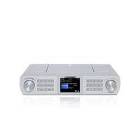 Blaupunkt KRD 100, Bluetooth Kitchen Radio with DAB+, Undermount Radio, DAB Plus, FM, Multidisplay, Digital Radio with Clock, LED Light, 2 Back Timer, Workshop Base Cabinet Radio, Silver