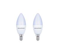 Blaupunkt LED Candle, E14 Base Screw, 7W, Replaces 50W Incandescent, Cool White 6000K, Cold Light, Non-dimmable, 595 Lumen, Light Bulb, Room Lighting, 2 Pieces (Pack of 2)