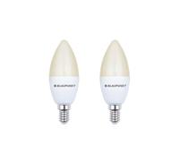 Blaupunkt LED E14 Light Bulb - Candle - Room Lighting - 7W - Small Edison Screw - Equivalent of 50W - Frosted - Warm White 2700K - 595 Lumens - Energy and Cost Saving Light - Chandelier - Pack of 2
