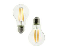 BLAUPUNKT Vintage Filament LED Bulb A60 E27 - Clear Light - 8W - Replacement of 75W - Warm White 2700K - 1055 Lumens - Decorative - Retro - Class A+ - Pack of 2