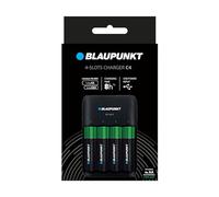 Blaupunkt Standard USB charger for 1-4 AA/AAA Rechargeable Batteries, 8-10 h charging time, 4 Blaupunkt AA Batteries Included (2000 mAh)