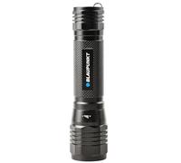 Blaupunkt Torch LED Flashlight Bright High 1600 Lumens, 3 Modes, Adjustable Focus, IPX4 Water Resistant, Aluminium Alloy, 10h Runtime, Anti-Slip Grip - Gift Hiking Outdoor Camping Emergency