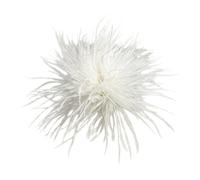 Blausky 1 Piece 10-15 cm Fluffy Feather Brooch for Dress Sweater, Ostrich Feather Lapel Pins Feather Hair Clip with Clips and Pins Elegant Hat Accessories for Wedding Party Dance, White