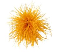 Blausky 1 Piece Feather Brooch Made of Ostrich Feathers 8-10 cm, Fluffy Feather Brooch for Clip-on with Clip and Pin, Hair Clip with Feather Decorative Corset Pin Badge for Clothes, Hat, Bag, Light