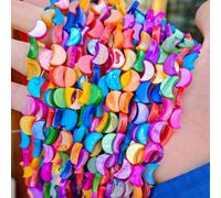 Blausky 1 String 12 mm Natural Shell Beads, Beads for Threading, Natural Shells Pearl Necklace, Craft Beads with Hole, Decorative Bead String for DIY Jewellery Making, Bracelet, Necklace, Moon A