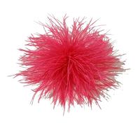 Blausky 1 x feather brooch made of ostrich feathers, 8-10 cm, fluffy feather brooch for attaching with clip and needle, hair clip with feather decorative corset pin pin for clothing, hat, bag, light