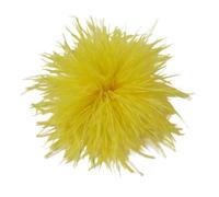 Blausky 1 x feather brooch made of ostrich feathers, 8-10 cm, fluffy feather brooch for attaching with clip and needle, hair clip with feather decorative corset pin pin for clothing, hat, bag, light