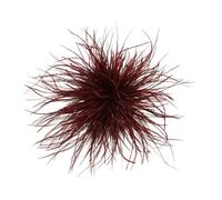 Blausky 1 x feather brooch made of ostrich feathers, 8-10 cm, fluffy feather brooch for attaching with clip and needle, hair clip with feather decorative corsage pin pin for clothing, hat, bag, wine