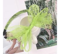 Blausky 1 x Women's Bow Hairband, Thin Headband, Headband with Large Lace Bow, Elegant Headpiece, Hair Accessories, Women Hair Bands, Headbands for Daily, Wedding, Green A