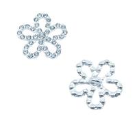 Blausky 2 cm x Pack of 20 Metal Buttons with Rhinestones, Sewing Buttons, Pearl Buttons, Metal Buttons, Rhinestone Buttons, Clothing Buttons, Sewing Accessories for Clothes, Coat, Jacket, Blazer, DIY