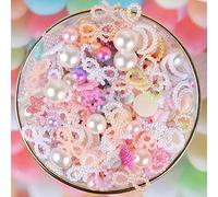 Blausky 50 g DIY Beads Mix Craft Beads Set, Various Shapes and Sizes, Mixed Art Spacer Beads, Bead Set for Jewellery Making, Bracelet, Necklace, Mobile Phone Pendant, Scrapbooking