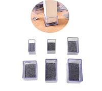 Blausky 8 Pieces Silicone Cover Caps with Felt Pads Protective Cover with Felt Pads, Wear-Resistant and Scratch Resistant Furniture Cover Chair Legs, Rectangular 40x60mm