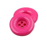 Blausky Pack of 10 Colourful Buttons, Plastic Craft Buttons, 4 Eyelets, Resin Buttons, Round Small Buttons, Craft Buttons for Sewing, Knitting, DIY Craft, Painting, Gift Decoration, Rose Red, 38 mm