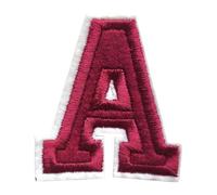 Blausky Pack of 10 Letter Patches for Sew-on or Iron-on, Red Letter Stickers, A-Z Fabric Patches, Felt Applique, Craft Accessories for DIY Clothing, Fabric, Trousers, Hats, A