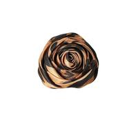Blausky Pack of 2 Fabric Rose Brooch with Clip for Clothes Hat Bag 5 x 5.3 cm, Elegant Flowers Pin Flower Brooch Rose Hair Clip for Women Wedding Party Birthday Dance, Khaki