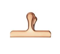 Blausky Pack of 4 Large Metal Clips, Closure Clips Made of 430 Stainless Steel, Bulldog Clips, File Clips, Bag Clips for Keeping Fresh, Sealing Clips for Food Bags Bags, 7.5 x 12 cm, Rose Gold