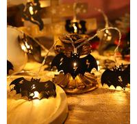 Blaward 1.5/3 Meters Halloween Pumpkin Ghost Crow Bat String Lights, Decorative LED Lights for Indoor and Outdoor Decorations, Battery Powered Fairy Lights for Halloween Party Home Garden Decor