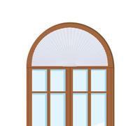 Blaward Arch Window Shade Half Circle Pleated Blinds Self Adhesive No Drill Light Filtering Fabric Semi Circle Half Round Window Shade Arched Window Coverings for Living Room Bathroom Kitchen Windows