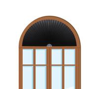 Blaward Arch Window Shade Half Circle Pleated Blinds Self Adhesive No Drill Light Filtering Fabric Semi Circle Half Round Window Shade Arched Window Coverings for Living Room Bathroom Kitchen Windows