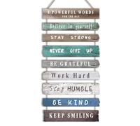 Blaward Inspirational Quotes Wall Art, Wood Plaque for Wall Decor, DIY Positive Words Wooden Sign, Wall Hanging Motivational Wall Art Craft Decoration for Bedroom Living Room Office Home Decor