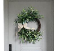 Blaward Spring Outdoor Olive Wreath for Front Door, Artificial Greenry Wreaths with Olive Leaves and Fruits, Farmhouse Wall Door Window Hanging Ornaments for Home Decor (C-50CM)