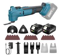 blayram Cordless Oscillating Multi Tool Compatible with Makita 18V Battery, Brushless Multitool with 2 * 4.0Ah Batteries, 6 Variable Speed, 23Pcs Accessories for Separating, Grinding and Scraping