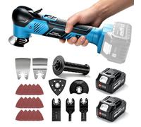 blayram Multi Tool Compatible with Makita 18V Battery, Brushless Multitool with 2 * 4.0Ah, 6 Variable Speed, 23Pcs Accessories for Separating, Grinding and Scraping
