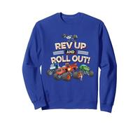 Blaze and the Monster Machines Rev Up And Roll Out! Sweatshirt, Adult Unisex, Royal Blue, Medium