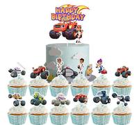 Blaze Cake Decoration, 13 Pieces Blaze Cake Decoration Birthday, Cake Topper