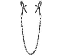 Blaze Deluxe - Metal Nipple Clamp with Chain (Black)