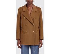 BLAZÉ MILANO Double-Breasted Cropped Blazer in Pure Camel Hair - Size: OS - female