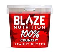 Blaze Nutrition Crunchy Peanut Butter 1kg - 30% Protein, 100% Roasted Peanuts, No Added Sugar, Salt or Palm Oil, Source of Magnesium & Vitamins B1, B6, E