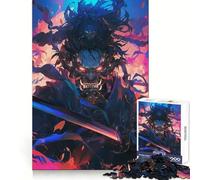 Blaze of The Demon Samurai 1000 Piece Jigsaw Puzzles for Teenagers Jigsaw Think Training Stress Free Fun Defined Edges Holiday Present (50x75cm)