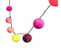 Blaze On Ambient Ball Fairy Lights (Metro Aloha) - 30 Warm White LED Lights - Hand-Spun Cotton Balls - USB Powered and Includes UK 3-Pin USB Adapter - Indoor Decorative String Lights