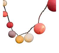 Blaze On Ambient Ball Fairy Lights (Metro Arizona) - 20 Warm White LED Lights - Hand-Spun Cotton Balls - USB Powered and Includes UK 3-Pin USB Adapter - Indoor Decorative String Lights