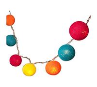 Blaze On Ambient Ball Fairy Lights (Metro Carousel) - 20 Warm White LED Lights - Hand-Spun Cotton Balls - USB Powered and Includes UK 3-Pin USB Adapter - Indoor Decorative String Lights