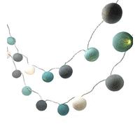 Blaze On Ambient Ball Fairy Lights (Notting Hill) - 30 Warm White LED Lights - Hand-Spun Cotton Balls - USB Powered and Includes UK 3-Pin USB Adapter - Indoor Decorative String Lights