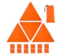 Blaze Orange High Visibility Panel - Outdoor Blaze, 4-Piece Waterproof Safety Set, Roller Blind with Backpack Safety Marks for Clear Identification | Ideal for Hunting
