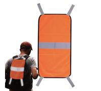 Blaze Orange Mesh Safety Sign | Visible Exterior Coating Equipment for Adventures, Hiking, Trekking, Camping, Mountaineering with Reflective Stripes