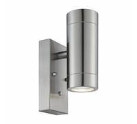 Blaze - Stainless Steel Outdoor Up Down Photocell Sensor Wall Light First Choice Lighting Silver One Size