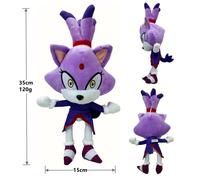 (Blaze the Cat) 27cm Sonic the Hedgehog Plush Doll Teddies Plushies Teddy Figures Toys Kids Gift