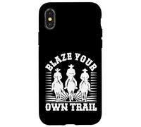 Blaze Your Own Trail - Bold Horse Riders for Fun Adventures Case for iPhone X/XS