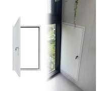 Blazea Aluminum Access Panel Door for Drywall, Lockable AC Duct Access Door Wall Hole Cover, Soundproof Plumbing Sealed Access Panel with Frame(White Frame,60x120cm)