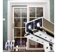 Blazea Bathroom Bypass Barn Door Hardware Kit, Top Mounted Aluminum Double Sliding Pocket Door Track, Heavy Duty Sliding Doors Hardware Replacement(Champagne,118in(299.7cm))