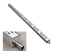 Blazea Channel Drain Kit with End/Outlet, Custom Trench Drainage System, Driveway Floor Water Diverter Trough Gutter, Stainless Steel Trench Drain(With Outlet,3.5x3cm(1 3/8x1 1/8"))