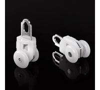 Curtain Track Rollers Wheels, Curtain Rails Sliding Glider, Curtain Rod Pulleys Replacement, Curtain Track Hardware Slides Wheels Roller Hooks(50PCS)